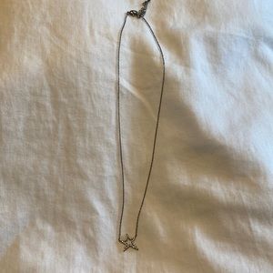 Dark Silver Star Studded Necklace